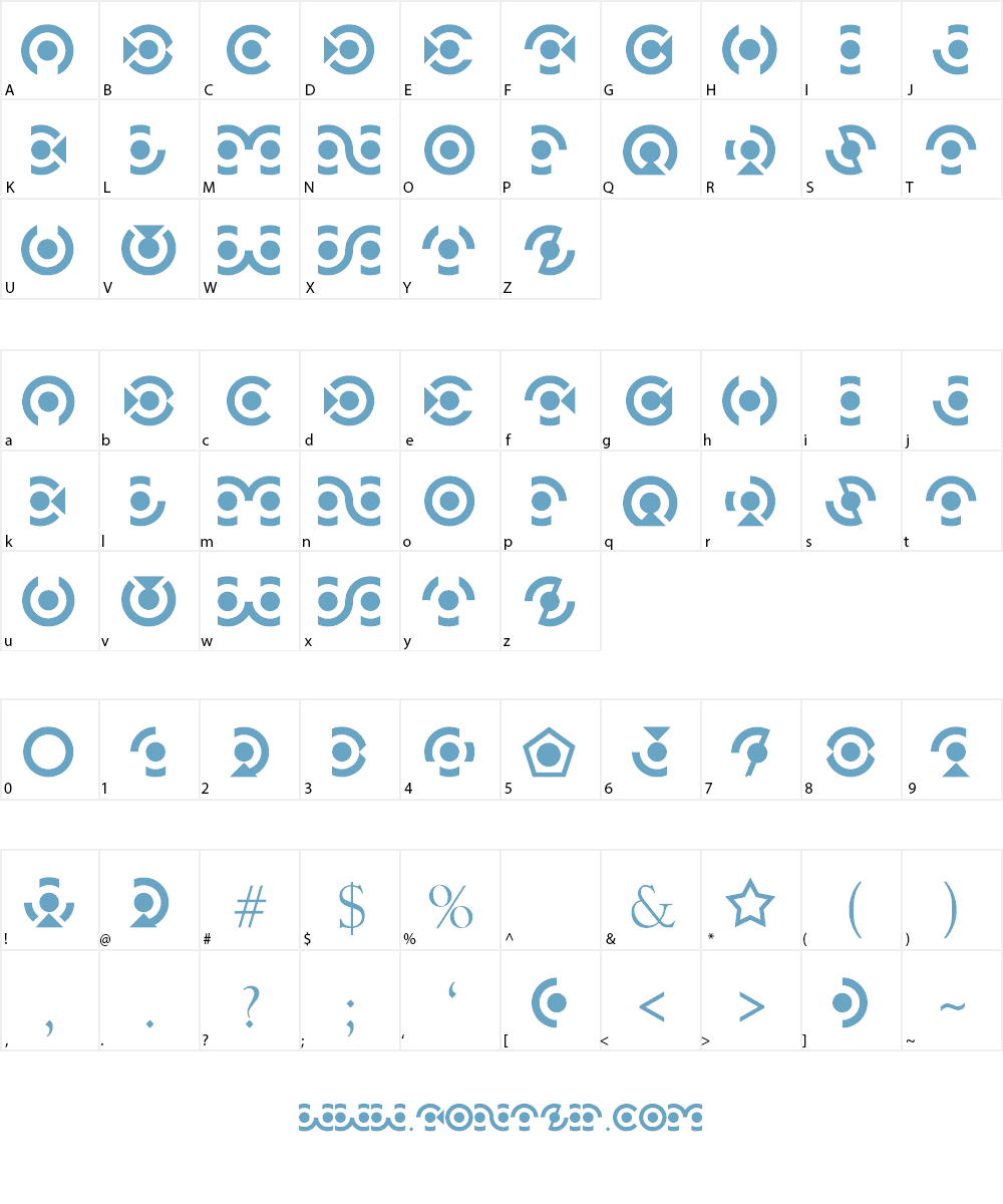 Discus Font Character